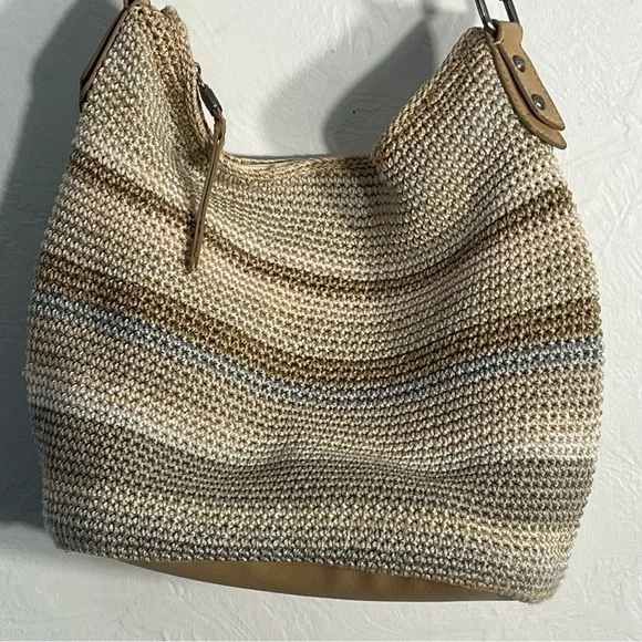 The Sak sequoia Woven Tan and Cream Hobo Bag read description - Picture 2 of 11